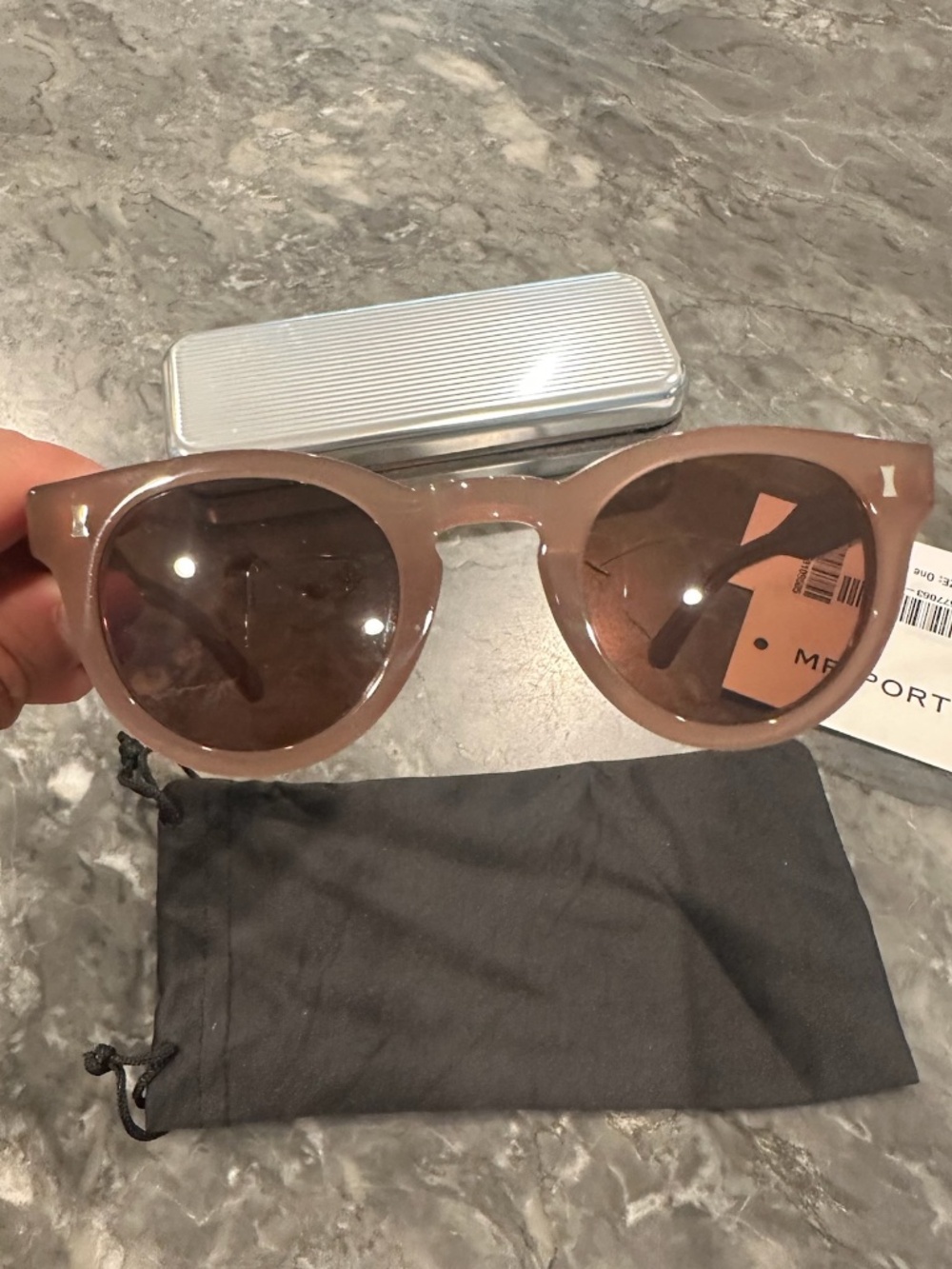 Cubitts Designer Herbrand Bold Tan Frame 43mm Sunglasses